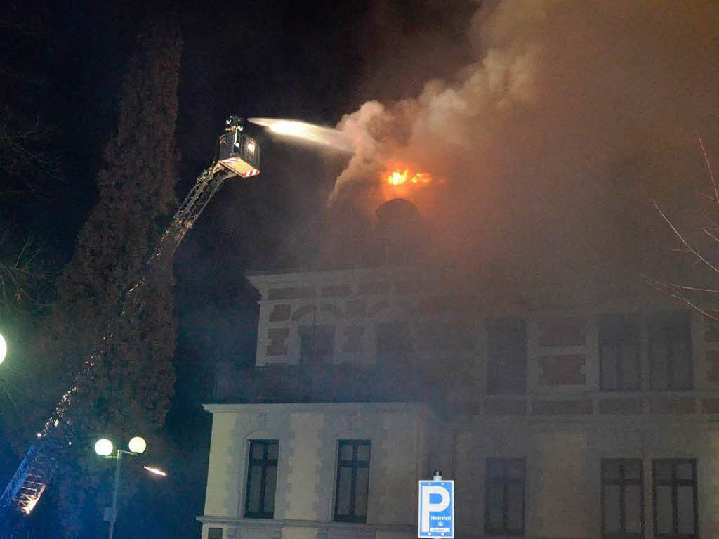 Die denkmalgeschtzte Villa in Flammen