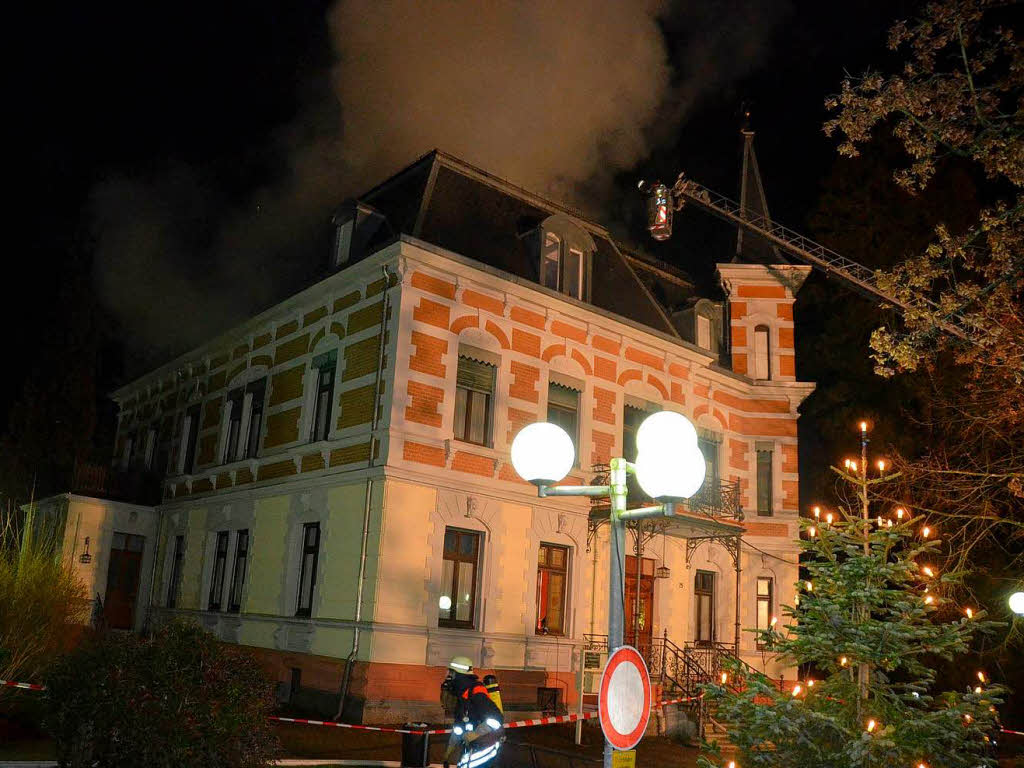 Die denkmalgeschtzte Villa in Flammen