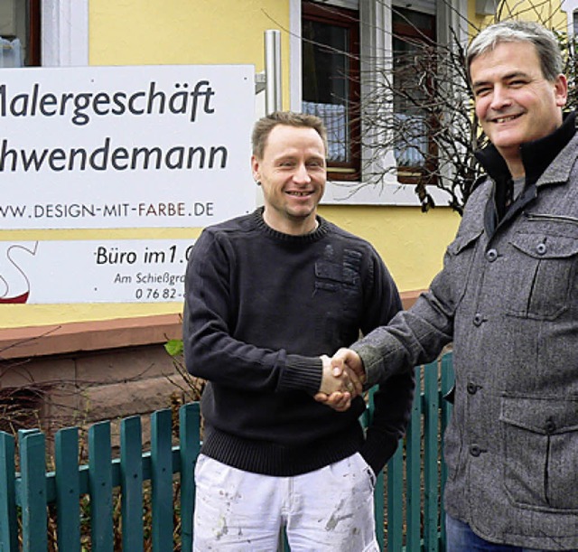 Aus Schwendemann wird Limberger: Marc ...2 an Dieter Limberger aus Mhlenbach.   | Foto: Kurt Meier