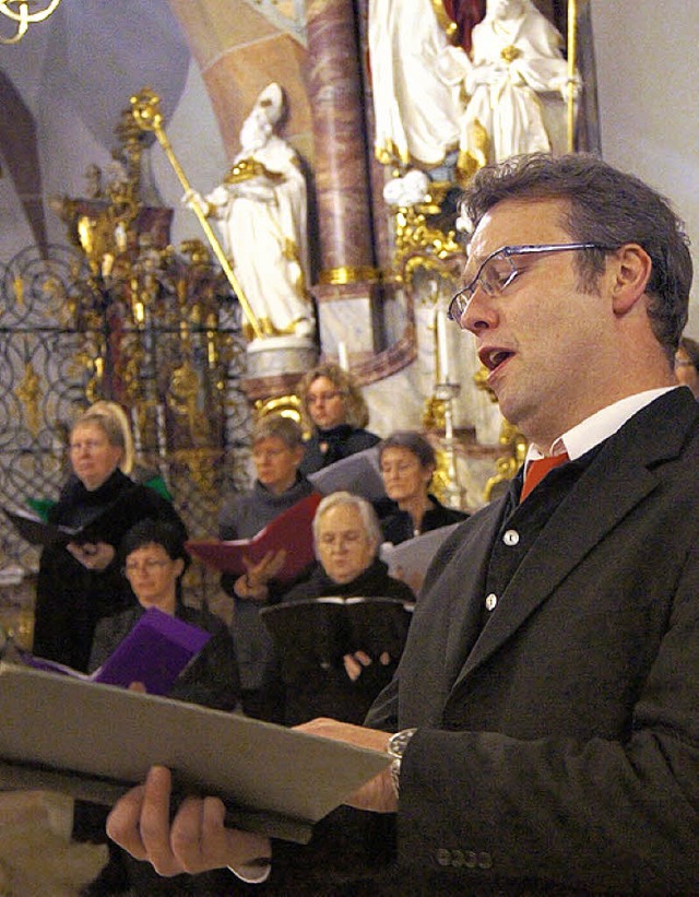 Beim Konzert dabei: Tenor Peter Parsch   | Foto: Nicole Rosenthal