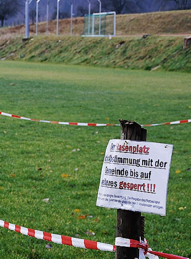 Vandalismus in Hausen: Der gesperrte Bolzplatz   | Foto: steinfelder