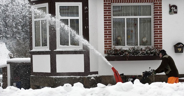 Peter Prieske frst in  Schierke im Ha...m&#8220; lie es vielerorts schneien.   | Foto: dapd