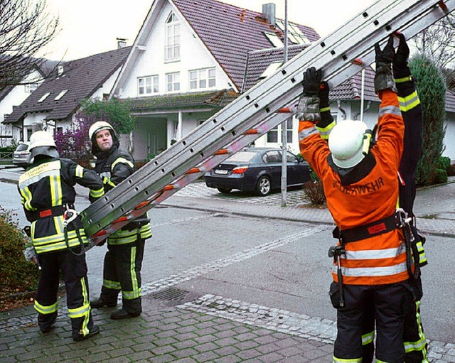 Zum Abschluss des Truppfhrerlehrgang ...ne gemeinsame bung in Pfaffenweiler.   | Foto: Hilger