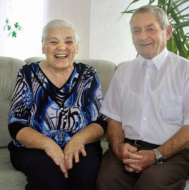 Glcklich &#8211; auch nach 60 gemeinsamen Jahren: Das Ehepaar Brost  | Foto: Mkima