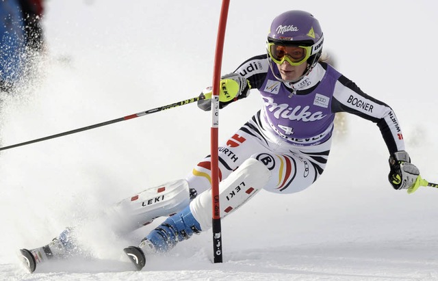 Hier luft es noch rund fr Maria Hfl-Riesch  | Foto: dpa