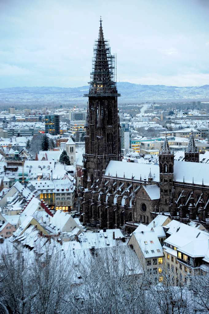 Schnee in Freiburg.