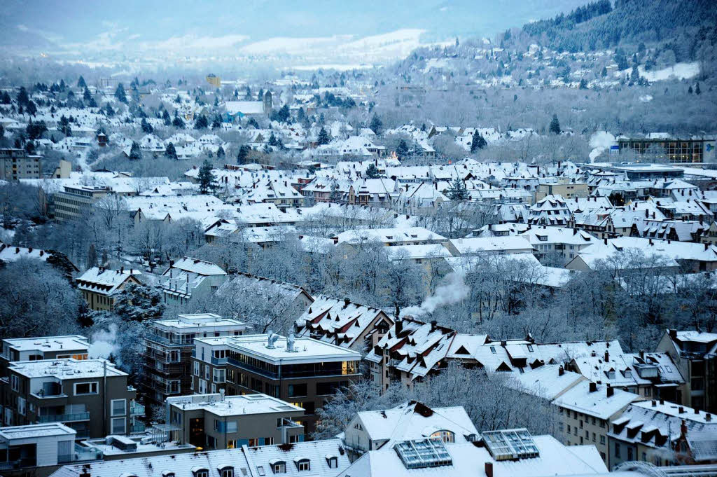 Schnee in Freiburg.