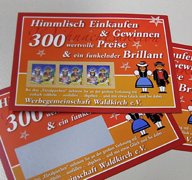 Himmlisch einkaufen: so sehen die Gewinnspielkarten aus.   | Foto: zvg