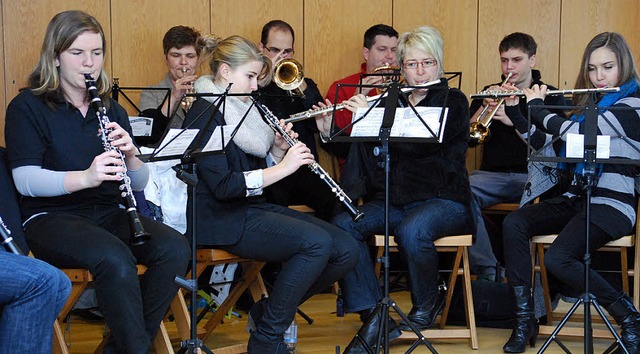 Auch die Hebelmusik wollte bei der Feier nicht fehlen.   | Foto: steinfelder