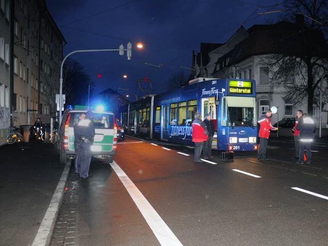 Tram-Unfall auf der Habsburger Strae.  | Foto: Bernhard Seitz