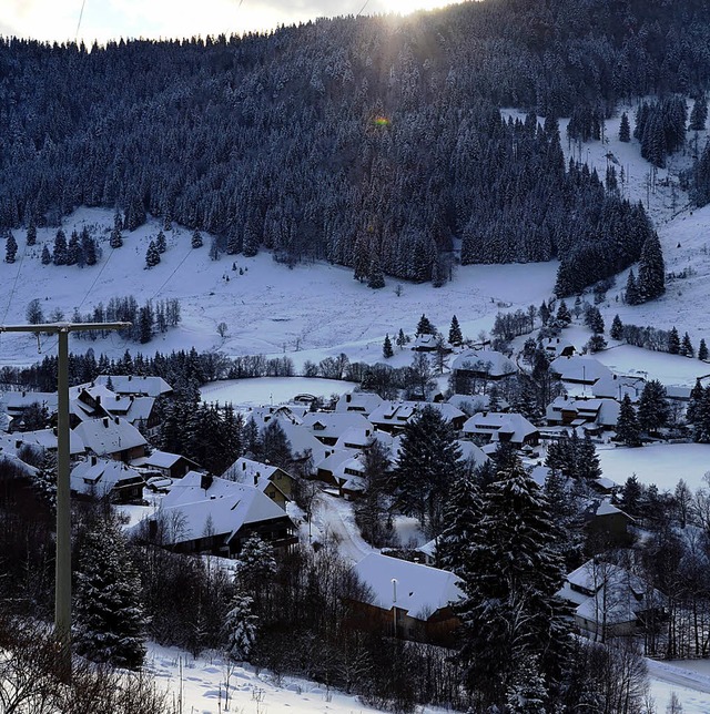 Blick auf Menzenschwand: Schne und ge...m die Stadt St. Blasien wuchern kann.   | Foto: Kathrin Blum