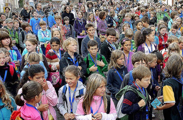 Fast 300 Kinder waren beim Waldkircher Kindergipfel im Juli.   | Foto: Weiss