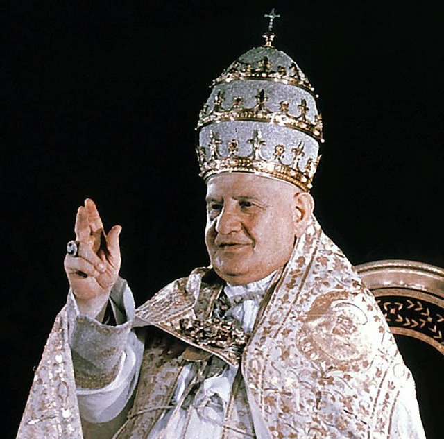 Papst Johannes XXIII. hat vor 50 Jahre...weite Vatikanische Konzil einberufen.   | Foto: dpa/DPAWEB