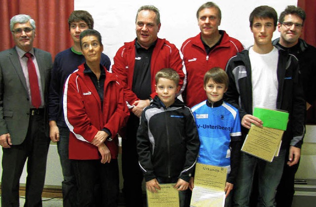 Sportlerehrung in Buchenbach-Unteriben...nik Brunner und  Sebastian Zhringer.   | Foto: Monika Rombach