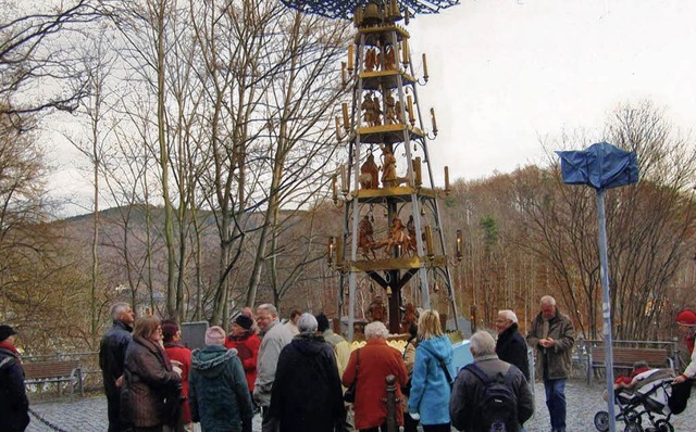 Die Pyramide auf Weihnachtsmarkt in Schwarzenberg.   | Foto: zvg