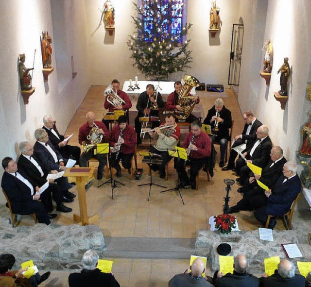Familienweihnacht in der Blsi-Kapelle...quartett der &#8222;Eintracht&#8220;.   | Foto: Eberhard Weiss