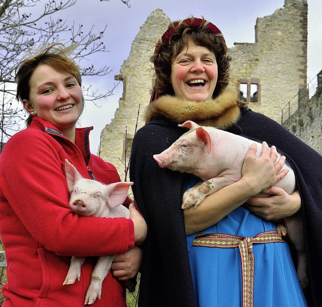 Viel Schwein fr 2012  wnschen Elke B...und Moritz: Alles Gute im neuen Jahr!   | Foto: Dieter Erggelet