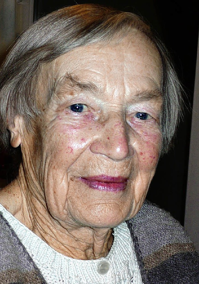 Rosalie Mucha-Burtik feiert heute ihren 95. Geburtstag.   | Foto: E. Weiss