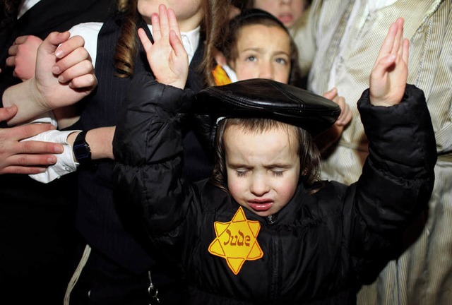 Rief Emprung hervor: Kleine Kinder, d...edit in Jerusalem teilnehmen mussten.   | Foto: DPA