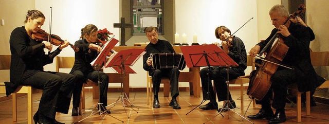 Das Freiburger Janus-Ensemble mit dem ...seinem Auftritt in der Christuskirche.  | Foto: Hans Jrgen Kugler