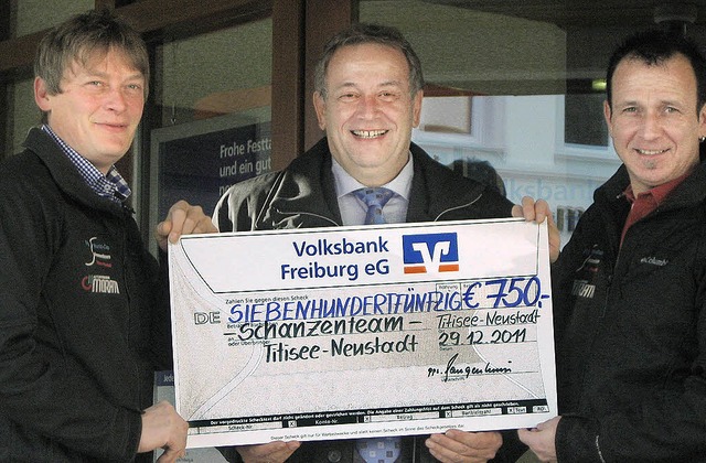 Die Volksbank untersttzt das Schanzen...r und Schanzenchef Matthias Schlegel.   | Foto: Privat