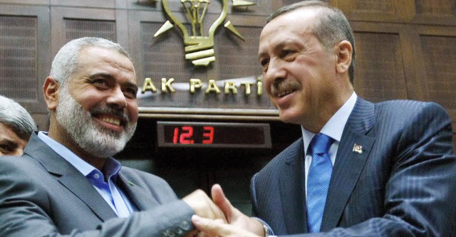 Ismail Hanija (links) und Recep Tayyip Erdogan   | Foto: AFP