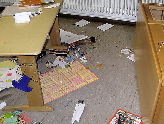 Vandalen in der Schule.   | Foto: PD