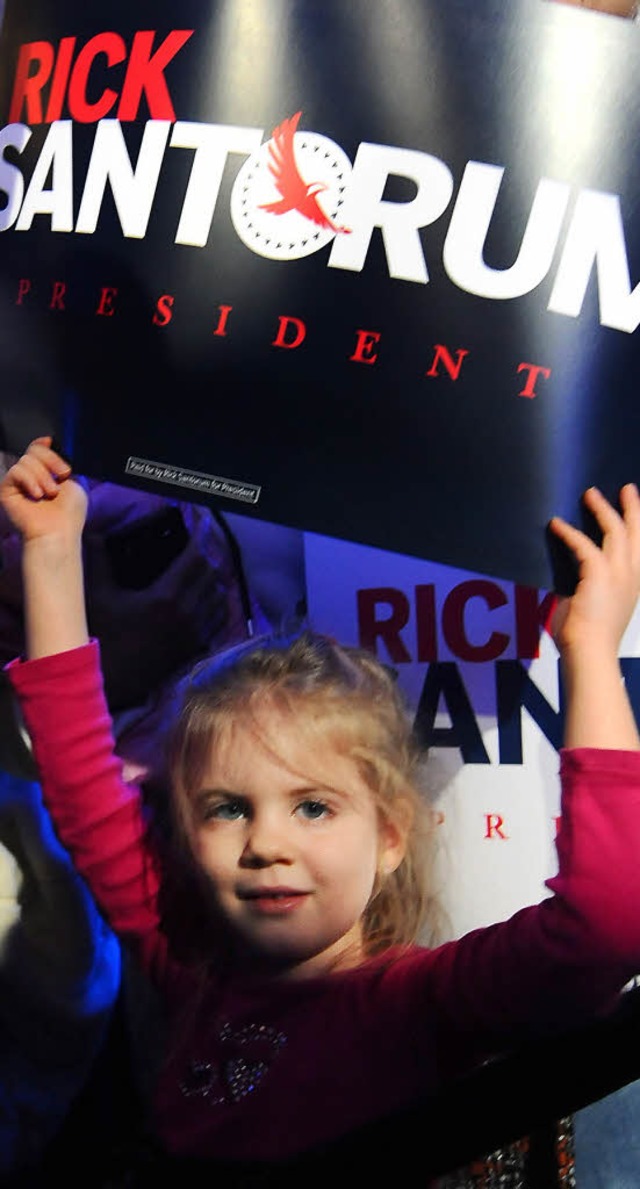 Die berraschung war Platz zwei fr  Rick Santorum   | Foto: dpa