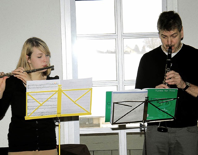 Der Neujahrsempfang wurde musikalisch von Elena und Georg Seidler umrahmt  | Foto: Wilfried Dieckmann