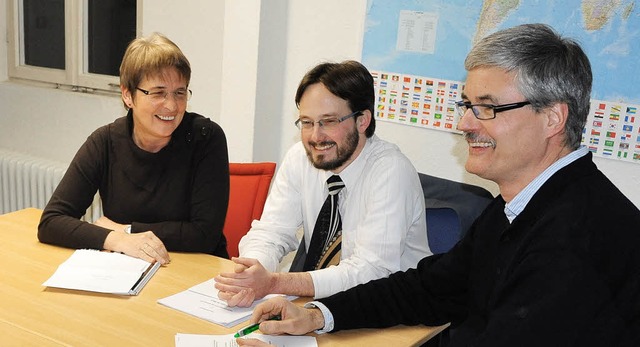 Engagierte Helfer und Sponsoren fr di...athias Bandle und Rainer Kammesheidt.   | Foto: axel fleig