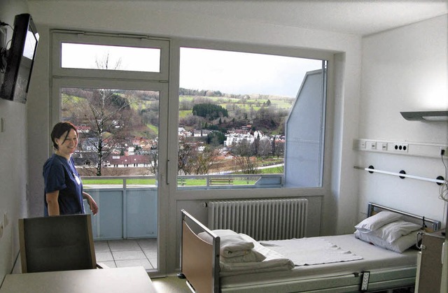 Elztalblick inklusive: Ein Blick in ei...ggestellten Zimmer in der BDH-Klinik.   | Foto: Thomas Urbach