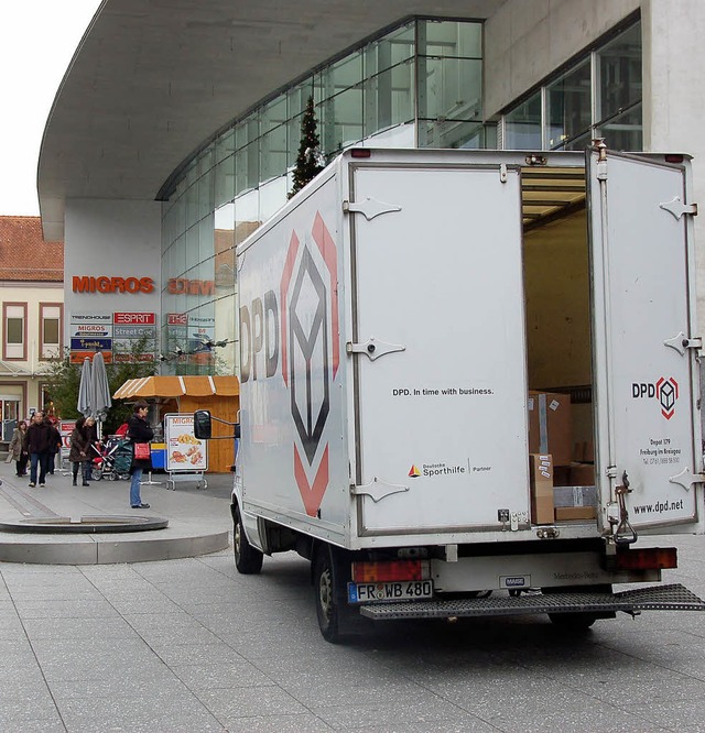 Kurier-, Express- und Paketdienste fah... Grnen sehen Bedarf, dies zu ordnen.   | Foto: Trenz