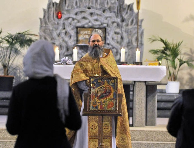 Zum ersten Mal war die russisch-orthod...e St. Barbara in Littenweiler zu Gast.  | Foto: Rita Eggstein