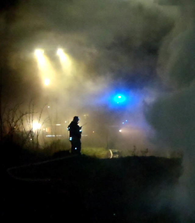 Viel Rauch: Am frhen Morgen brannte es in einem Heizraum in Oberprechtal.   | Foto: Feuerwehr
