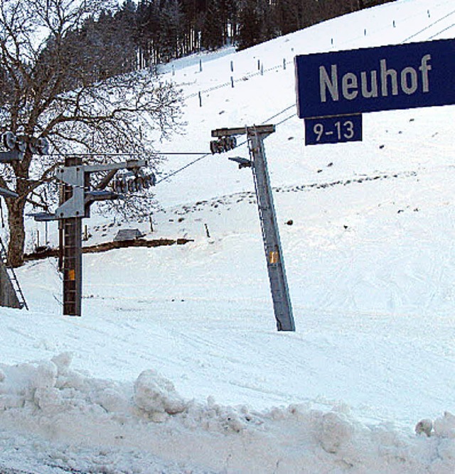 Trotz reichlich Schnee stand der Neuho...; aber bislang fehlt die weie Pracht.  | Foto: archiv/Lange