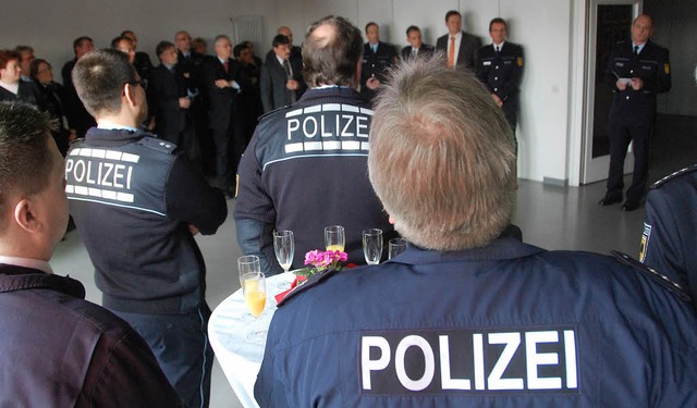 Der Leiter des Autobahnpolizeireviers ...ner Dienststelle im vergangenen Jahr.   | Foto: Lauber