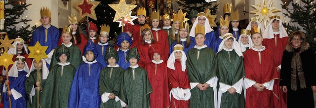 33 Mdchen und Jungen waren in Grafenh... in neun Sternsingergruppen  auf Tour.  | Foto: Seifried