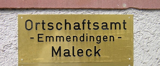 Das Malecker Ortschaftsamt im Rathaus  | Foto: Gerhard Walser