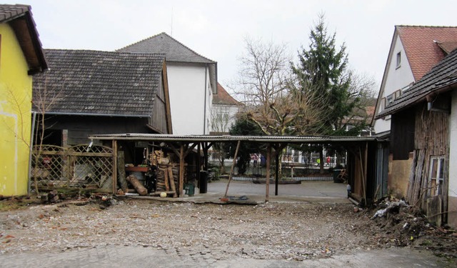 Hier entsteht das neue Gertehaus der Nordweiler Feuerwehr.  | Foto: Reiner Merz