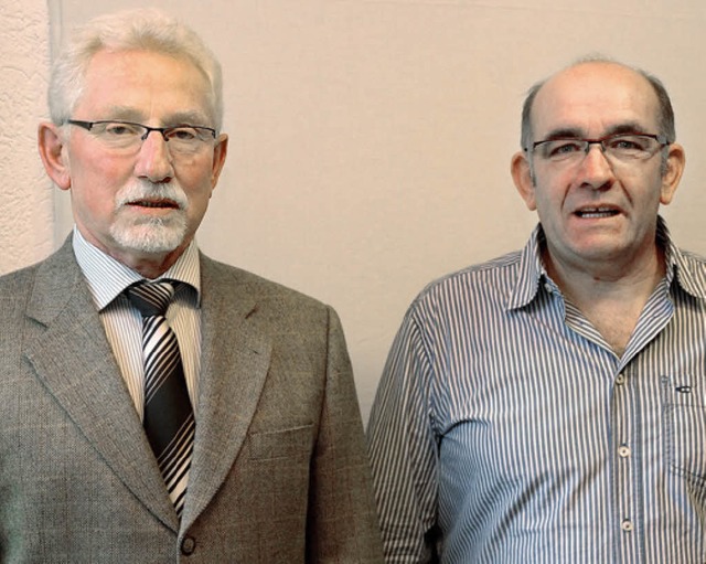 Vorsitzender Lothar Dannecker (rechts) und sein Vorgnger  Wolfgang Gerhart.  | Foto: Schweizer