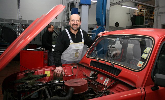 Xaver Schtzle  in seinem Element:  Se...ommt ihm dabei nur noch selten unter.   | Foto: Michael Saurer