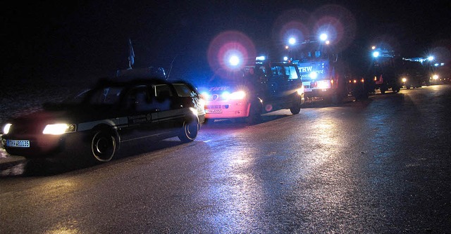 Eine Kolonne von THW-Fahrzeugen unterw...hen Ortenau &#8211; zu bungszwecken.   | Foto: BZ