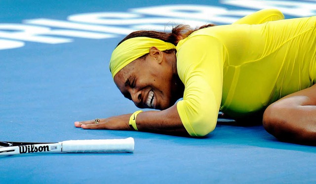 Serena Williams hat sich beim Turnier ...t noch um ihre Teilnahme in Melbourne.  | Foto: AFP