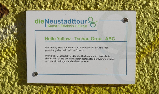 Auch im Rahmen der Neustadt-Tour wird auf die Gelb-Aktion hingewiesen.  | Foto: Thomas Winckelmann