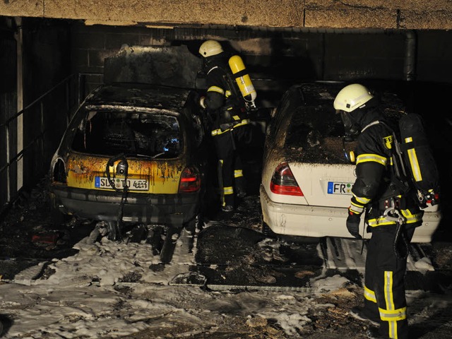 Feuerwehreinsatz in der Zhringer Strae: In einer Tiefgarage brannte es.  | Foto: Patrick Seeger