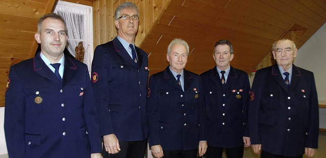 Ehrungen bei der Feuerwehr Jechtingen ...nn, Roland Kromer und Hermann Gerhart   | Foto: Vitt