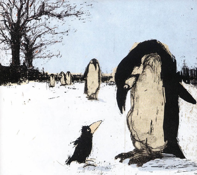 Am Ziel: Paul bei den Pinguinen <BZ-FotoNurRepro>Doebele</BZ-FotoNurRepro>  | Foto: -