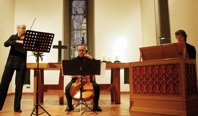 Ines Then-Berg, Violine, Hans-Peter Be...ozingen Werke von Barock bis Romantik.  | Foto: Hans Jrgen Kugler