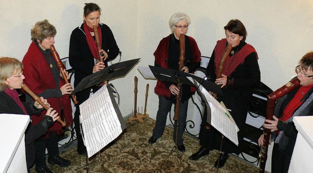 Das Blockfltenensemble Messa di Voce ...ssisches und Klassisches zum Besten.   | Foto: pab