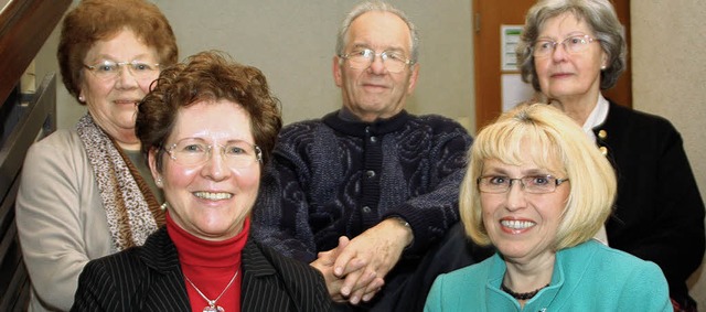 Brbel Hauf, Claudia Moser, Josef Chra...r ihre Treue zum Kirchenchor geehrt.   | Foto: Jrn Kerckhoff